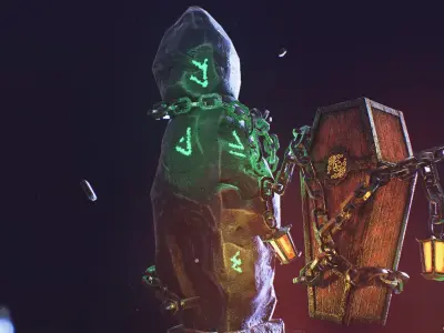 Ancient Altar PBR Game ready Low-poly 3D model