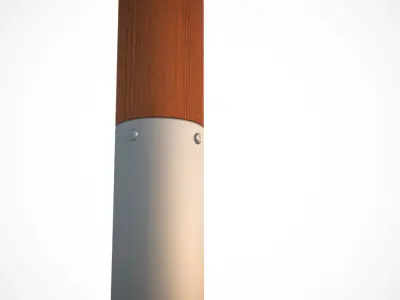 Double classic street lamp 3D model