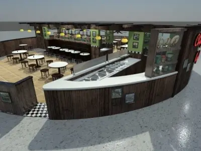 Restaurant - Bar 3D model