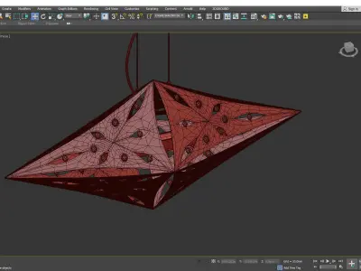  QUASAR TRIPLE MODULE CHANDELIER Low-poly 3D model