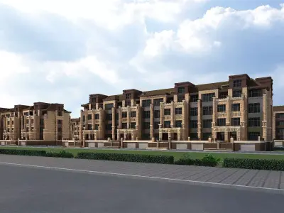 Residential Building Block 3D model