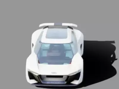 2018 Audi PB18 E-tron Concept THX  Low-poly 3D model