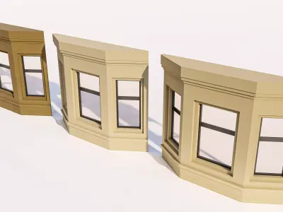 Modern and Traditional Bay Window Collection 3D model