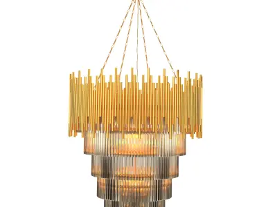 Modern Metal chandelier in 3 model  3D model
