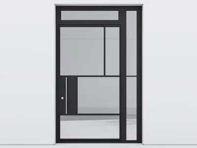 Aluminium door 183 3D model