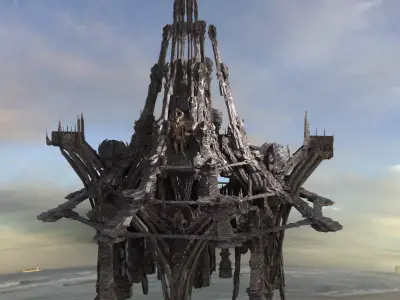 Set Desert tower 3D model