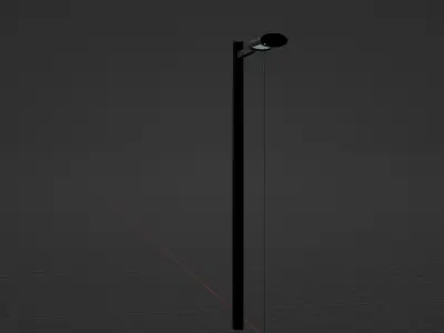 streets light Low-poly 3D model
