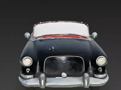 Realistic 50s Classic Convertible 3d model Low-poly 3D model