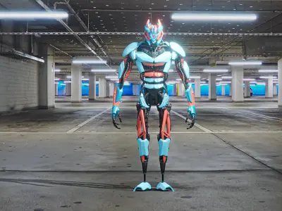 Sci fi Mecha Robot - Crazy Diamond Style 3D model