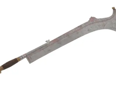 Ram dao Low-poly 3D model