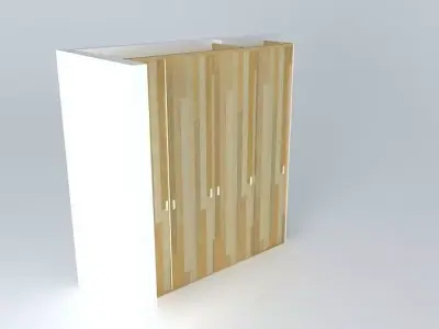 Closet wooden with light Free 3D model