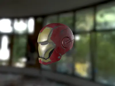 Iron Man Helmet  Low-poly 3D model