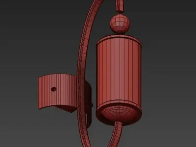 Table lamp with shade 3D model