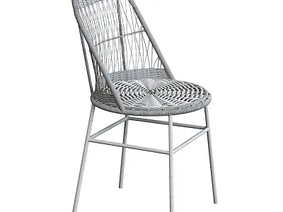 Chair rattan outdoor 3D model