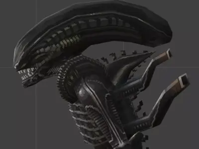 Low Poly Xenomorph Model Low-poly 3D model