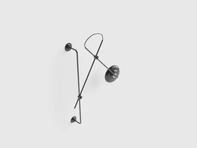 Adjustable 2arms Wall Lamp Woandwe 3d model 3D model