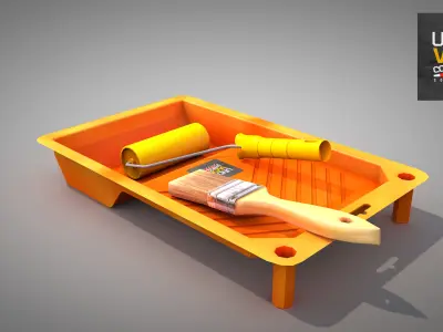 Construction - Plastic Painting Tray 3D model