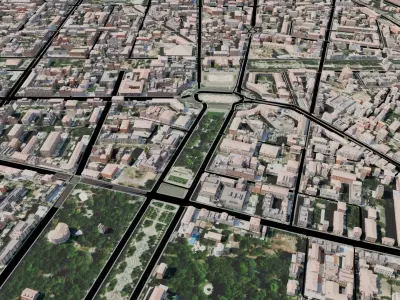 Game ready Armenia yernivan map model Low-poly 3D model