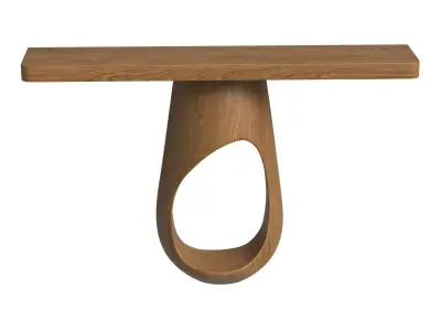 Solid Wood Console Table 3D model