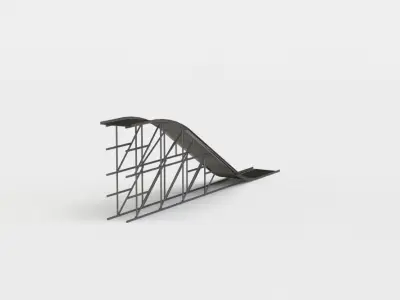 Ramp high Low-poly 3D model
