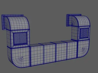 air vent wall mounted 3D model