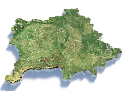 Kosovo Terrain Country 3D model