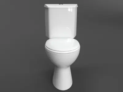 Standard Toilet Carmina Low-poly 3D model