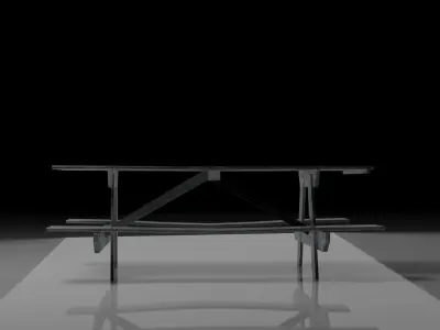 Metal Picnic Table 3D model