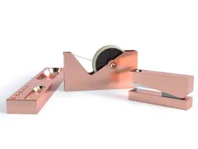 TomDixon Copper Office Accessories Free 3D model