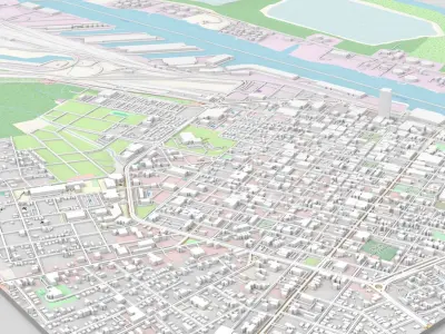 Cityscape Mobile United States 3D model