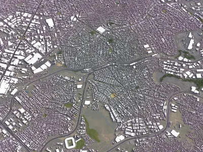 Contagem - 3D City Model Low-poly 3D model