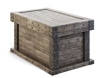 Wooden Chest 3D model