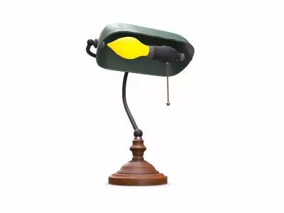 Old Vintage Desk Lamp Low-poly PBR Low-poly 3D model