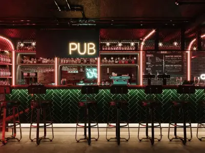 night club  interior 3D model