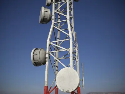Telecommunications Tower PBR Low-poly 3D model