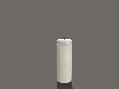Candle 02 Low-poly 3D model