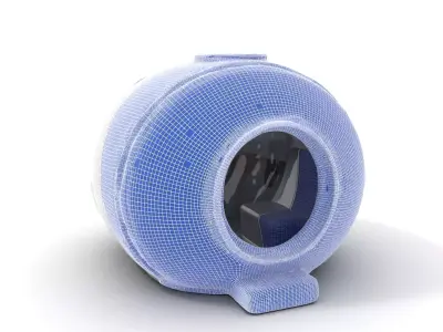 Silver Space Habitat model pack Low-poly 3D model