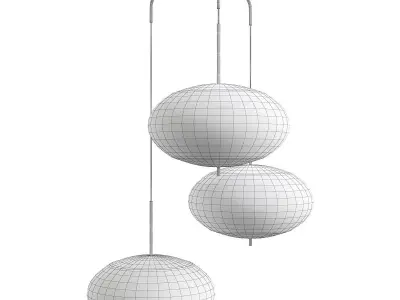 Bolete Chandelier Low-poly 3D model