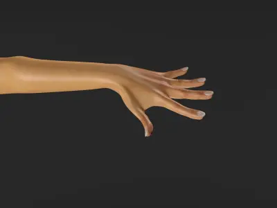 Realistic Woman standing woman on the floor  without dress  3D model