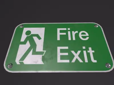 Plastic Exit Sign 3D Model Low-poly 3D model