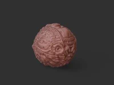 Sci-Fi Organic Brain Prop VFX Asset 3D model