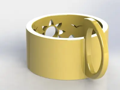 Keys Tray 9 Sunshine  3D print model