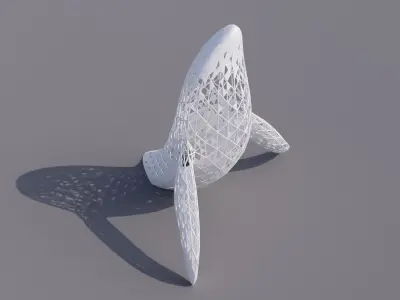 Whale sculpture 3D model