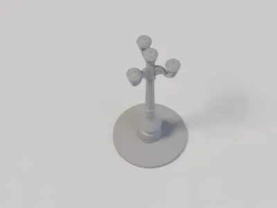 Model Railway - HO Scale - Traditional Street Lamp - High Detail 3D print model