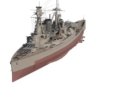 WW2 US NAVY BATTLECRUISER COLUMBUS 3D model