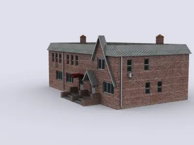 brick house 2 Low-poly 3D model