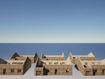 Abandoned Modular House  6 Interior Variants Realistic  Low-poly 3D model