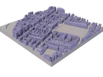 London city tile Level 2 block TQ2880 North West 3D model