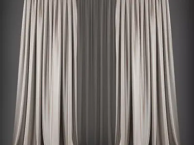 Curtains pair of Low-poly 3D model purchase
