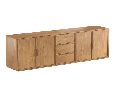 SANTIAGO 4-DOOR MEDIA CONSOLE 3D model